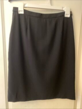 Vintage Giorgio Armani Black Label 100% Wool Pencil Skirt IT 44 US 4/6